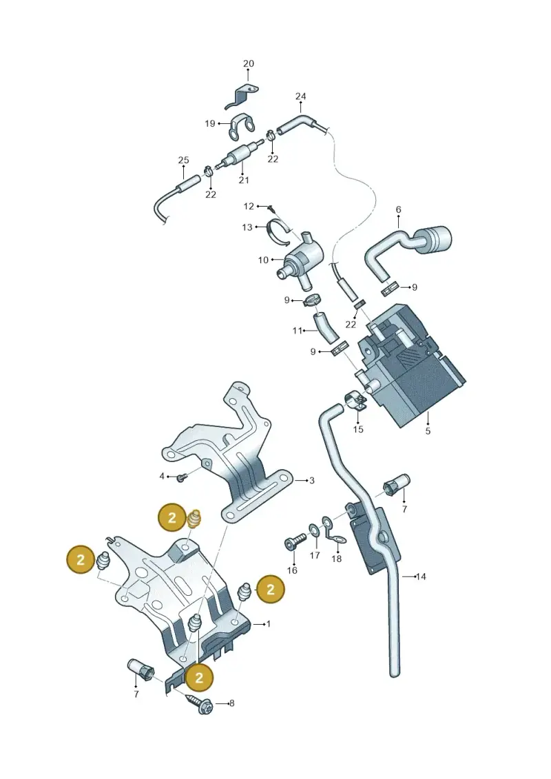 7E0819083A — Volkswagen Amarok twin cab (2012-2016) diagram 683819580, position 2