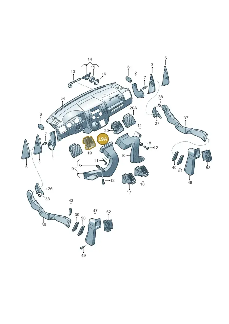 7E0819203FV80 — Volkswagen Transp. caravelle (2011-2015) diagram 679819050, position 19A