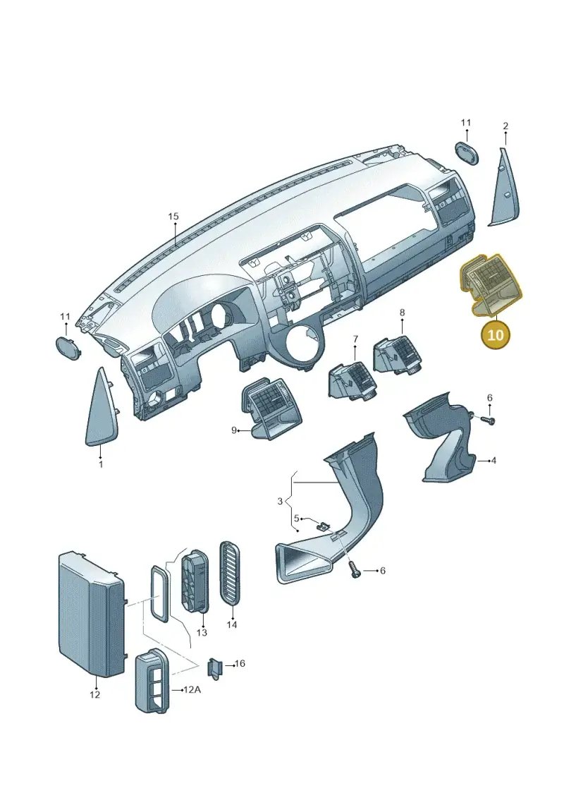 7E0819204FV80 — Volkswagen Transp. dropside (2011-2015) diagram 411819050, position 10