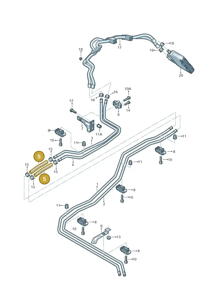 7E0819324 — Volkswagen California Camper (2011-2015) diagram 410819650, position 5
