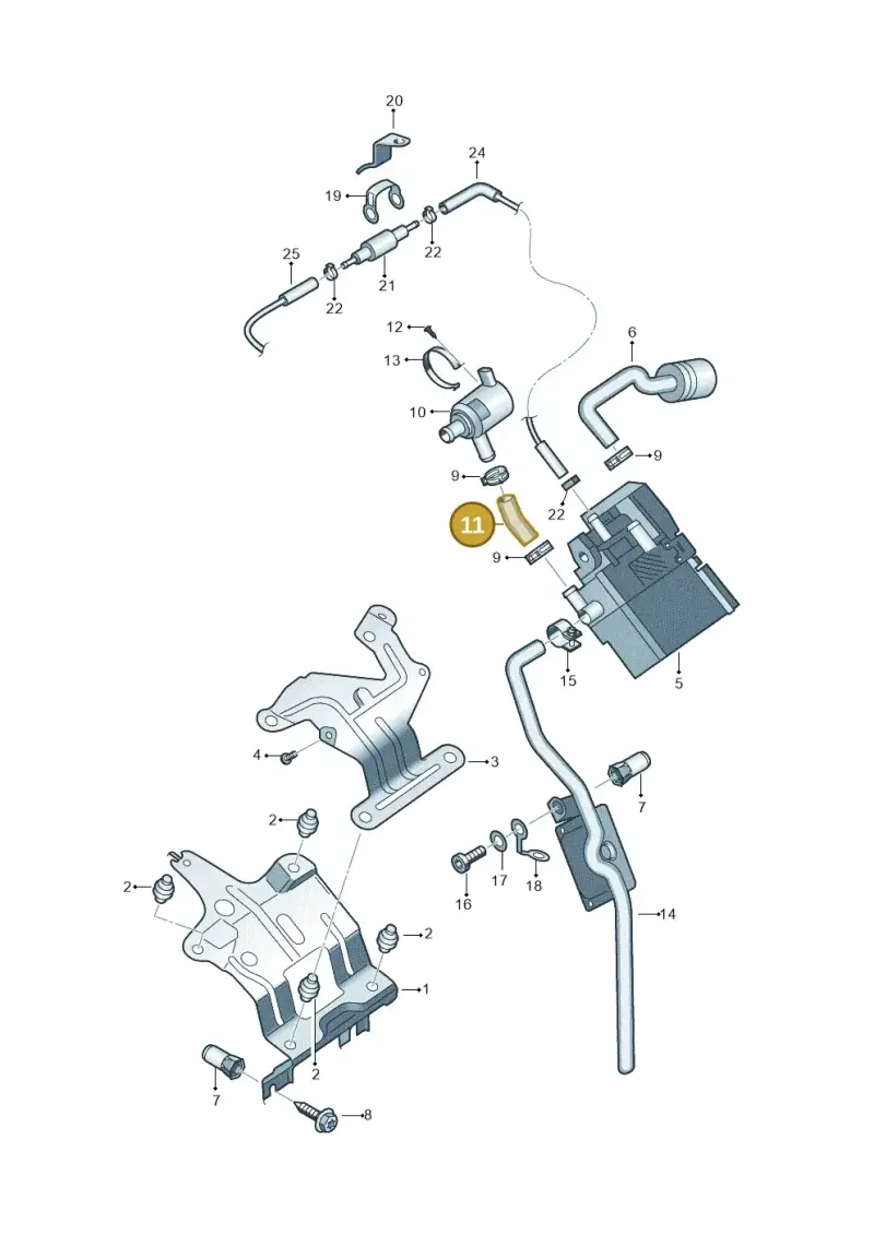 7E0819330 — Volkswagen Amarok twin cab (2012-2016) diagram 683819580, position 11