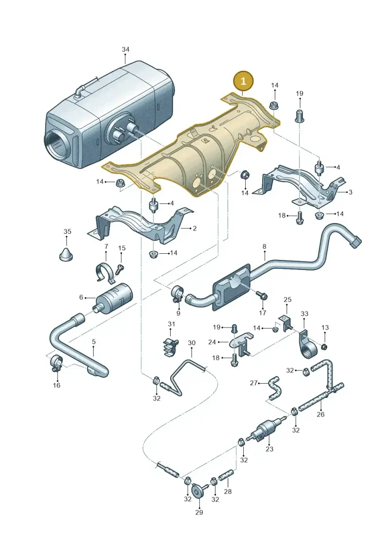 7E0819379 — Volkswagen Transp. caravelle (2011-2015) diagram 410819480, position 1