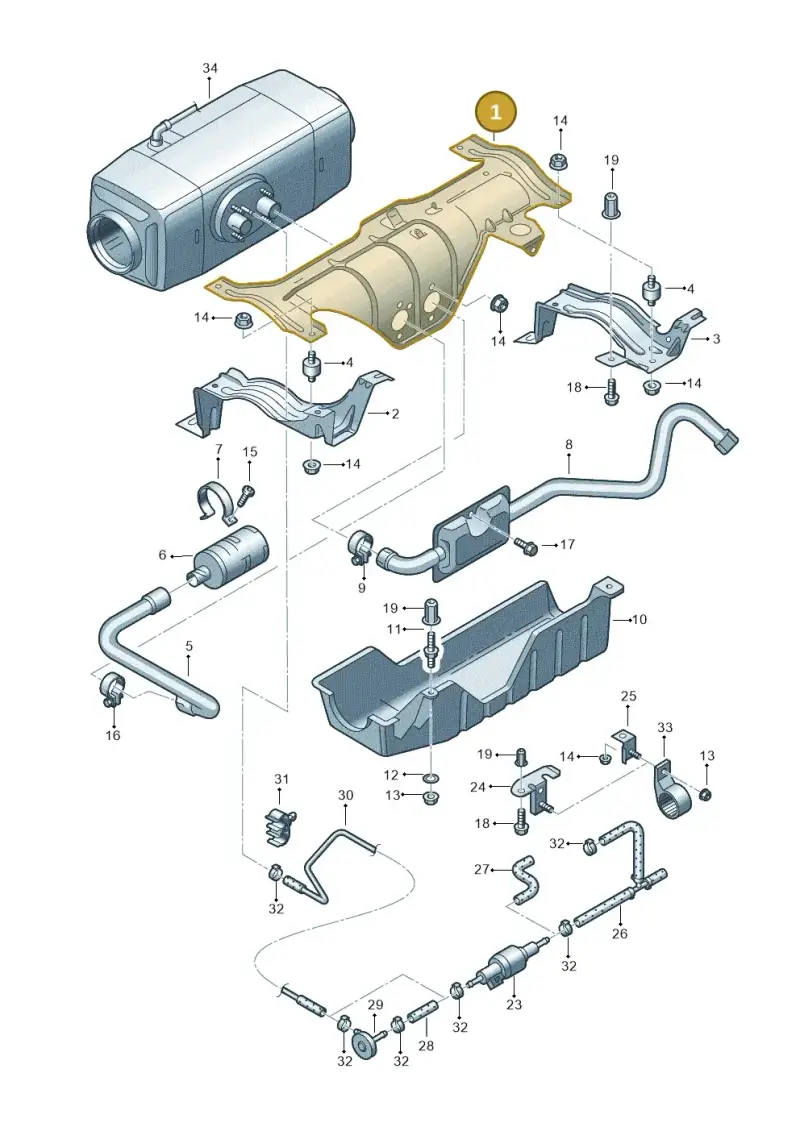 7E0819379 — Volkswagen Transp. dropside (2011-2015) diagram 411819480, position 1