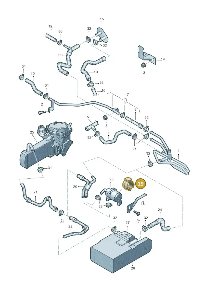 7E0819436 — Volkswagen Amarok twin cab (2022-) diagram 894121010, position 19