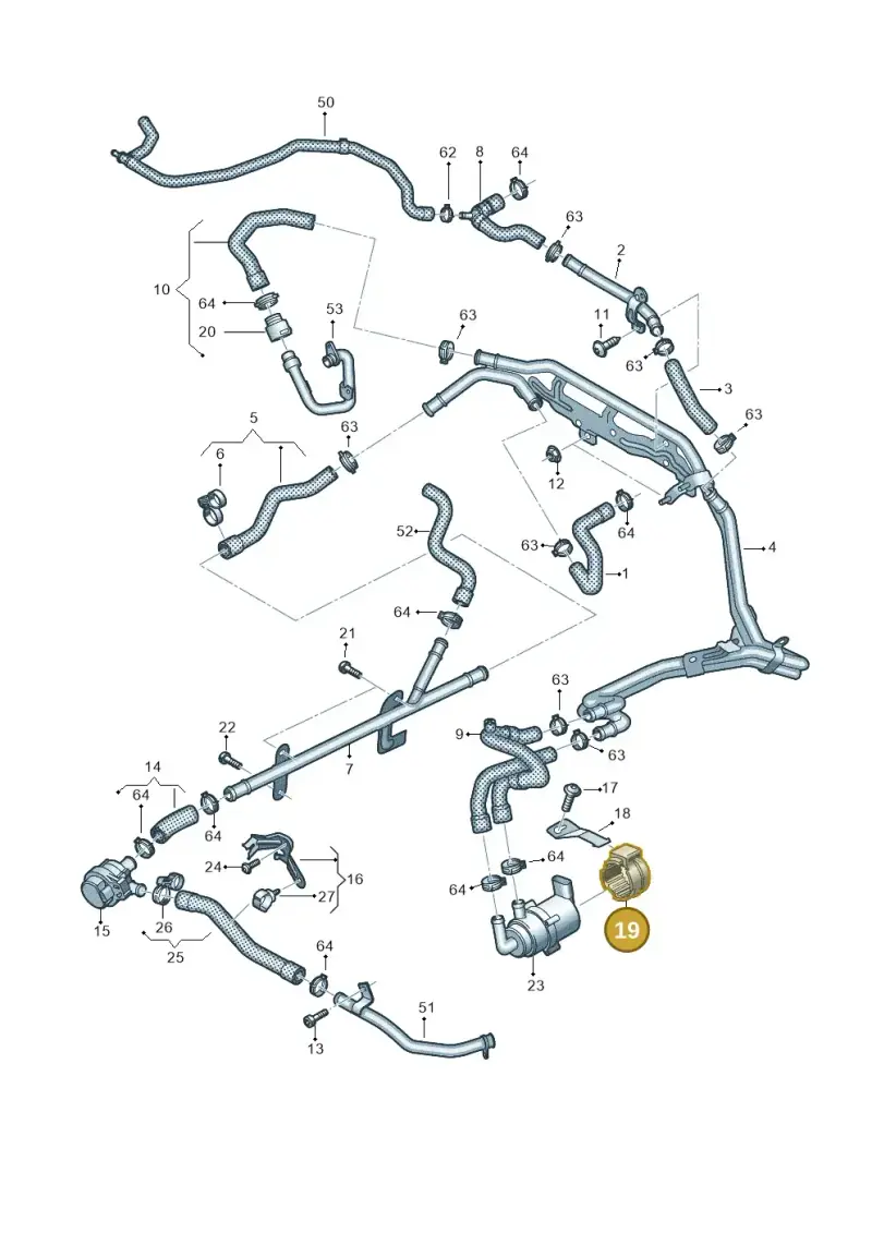 7E0819436 — Volkswagen Amarok twin cab (2016-2022) diagram 894121560, position 19