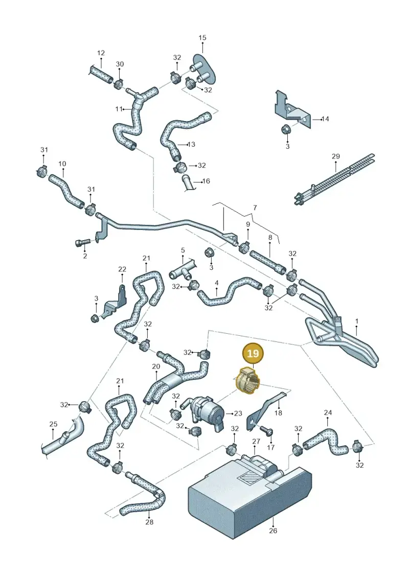 7E0819436 — Volkswagen Amarok twin cab (2022-) diagram 894121000, position 19