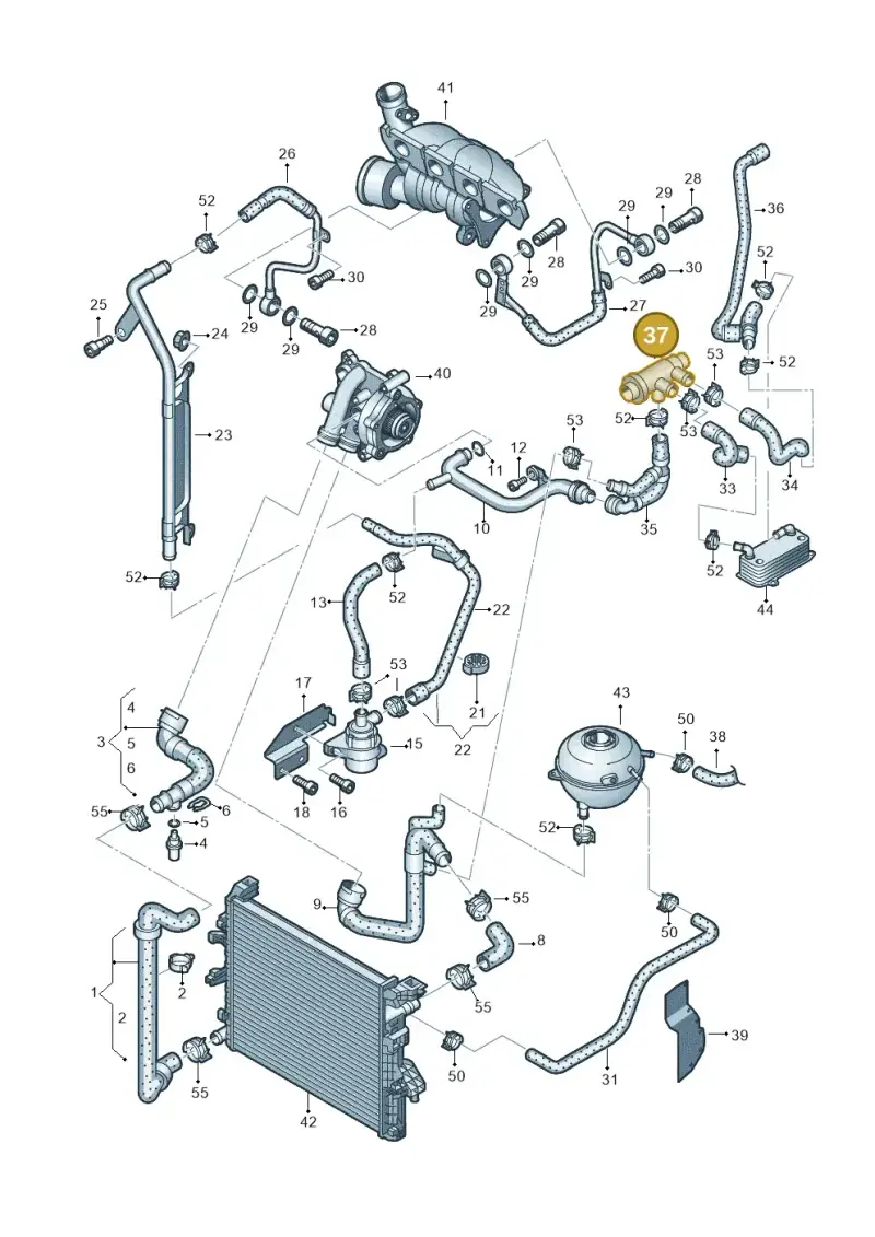 7E0819809B — Volkswagen Caravelle (2015-2019) diagram 731121610, position 37