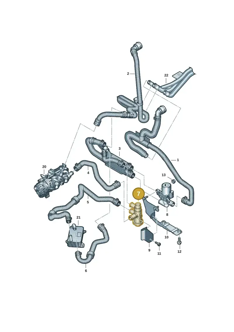 7E0819809B — Volkswagen Multivan (2021-) diagram 7t0121280, position 7