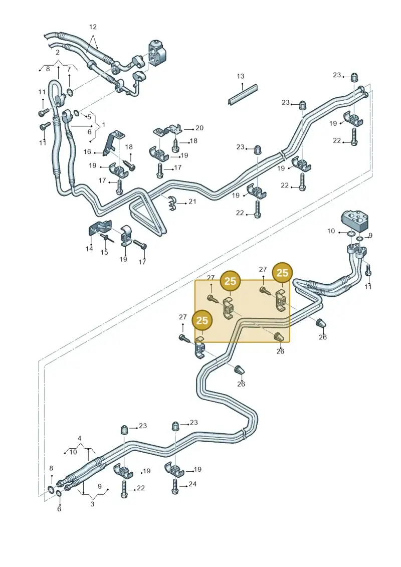 7E0820255 — Volkswagen Transp. caravelle (2009-2011) diagram 410820350, position 25