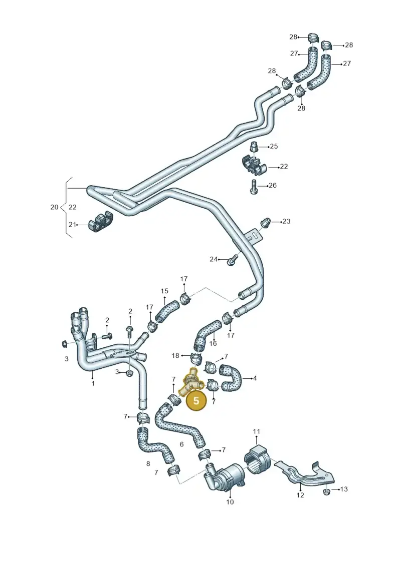 7E0820295B — Volkswagen MAN TGE 55 (2016-2021) diagram 806819840, position 5