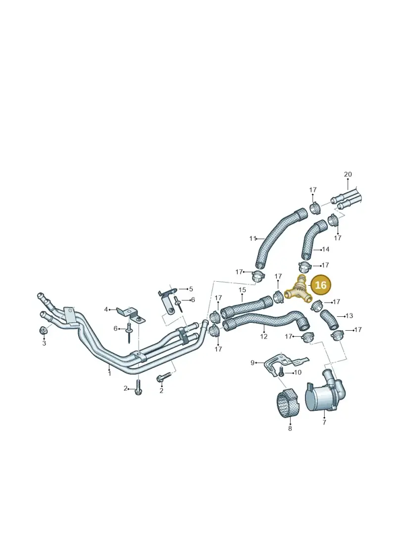 7E0820295B — Volkswagen Caravelle (2015-2019) diagram 861819860, position 16