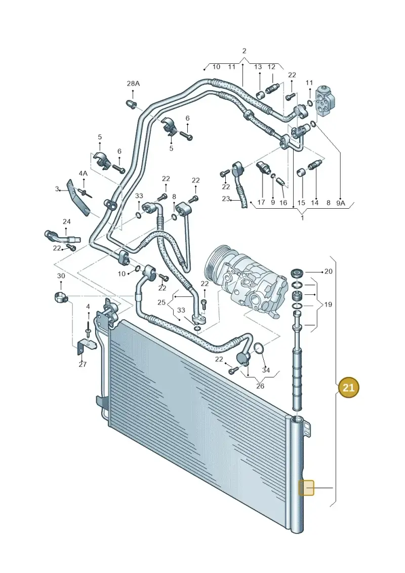 7E0820411D — Volkswagen Transp. caravelle (2011-2015) diagram 679820200, position 21