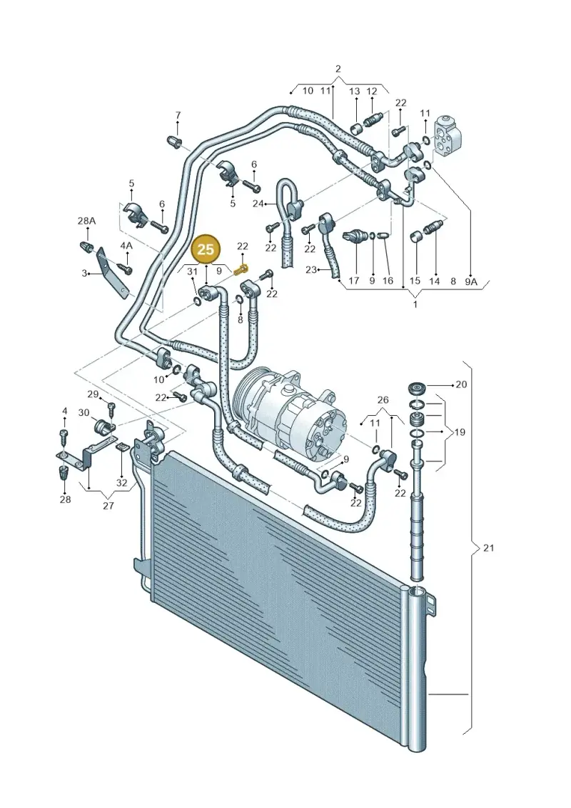 7E0820721F — Volkswagen Transp. caravelle (2011-2015) diagram 410820150, position 25