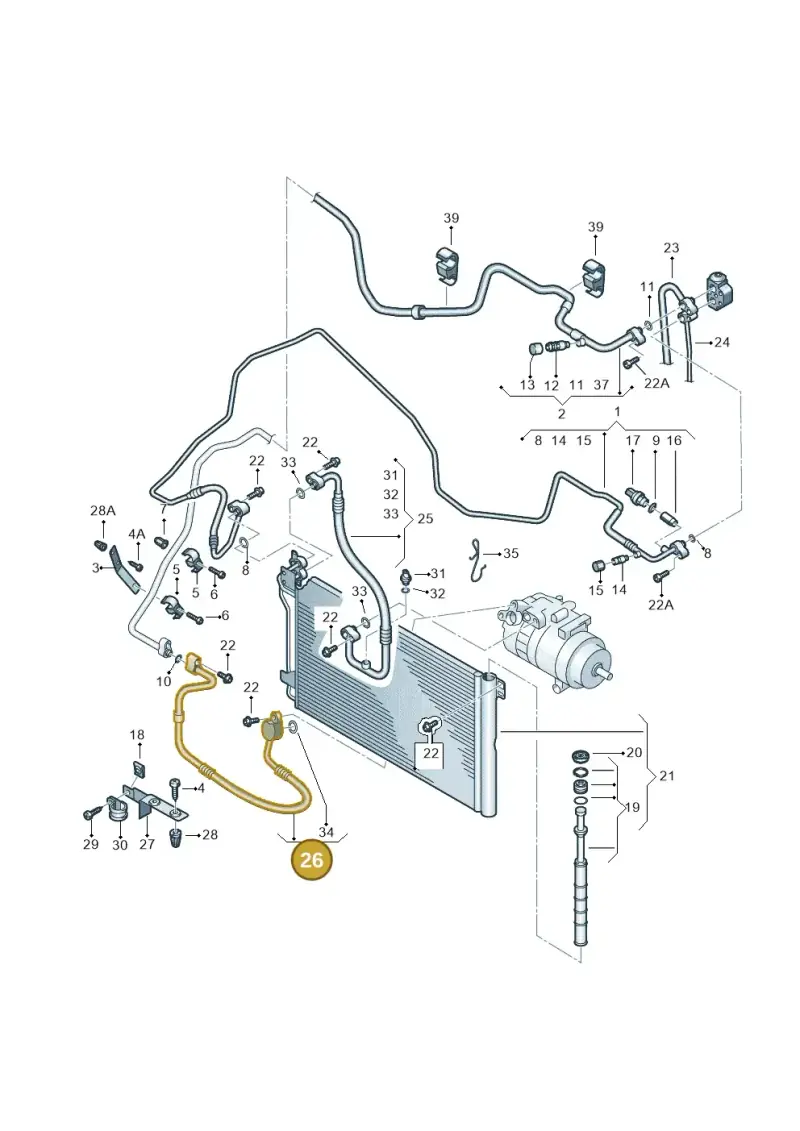 7E0820744D — Volkswagen Transp. caravelle (2011-2015) diagram 479820260, position 26