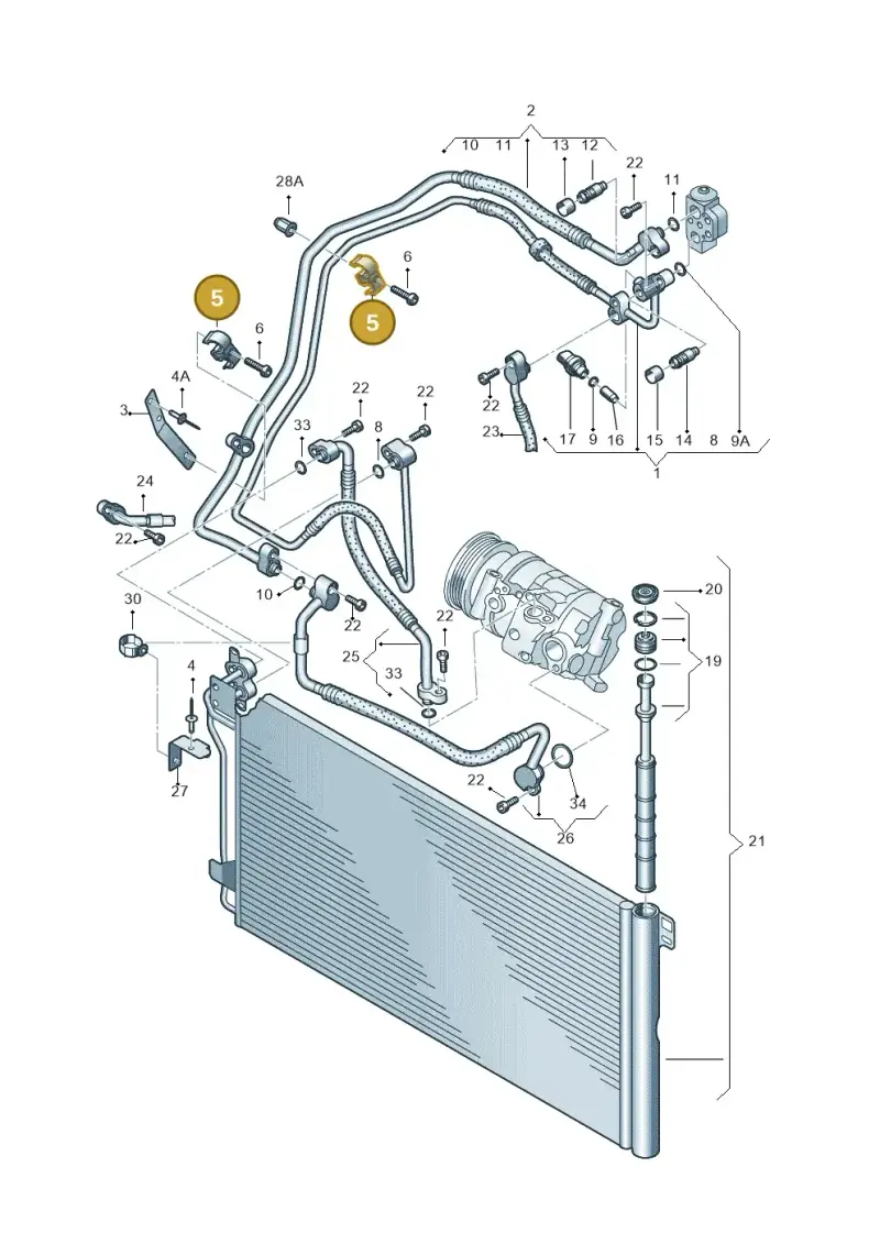7E0820774A — Volkswagen Transp. caravelle (2011-2015) diagram 679820200, position 5