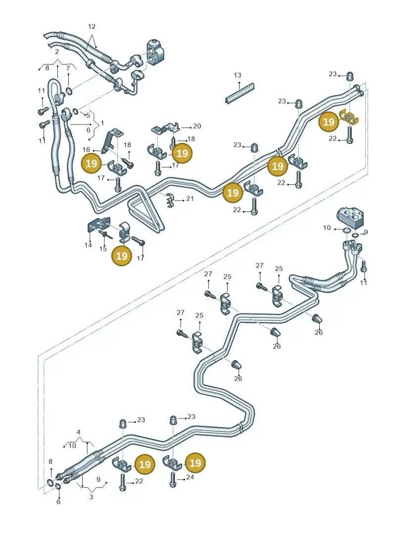7E0820775 — Volkswagen California Camper (2009-2011) diagram 410820350, position 19