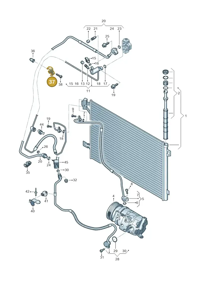 7E0820775 — Volkswagen Transport. multivan (2019-2024) diagram 861260400, position 37