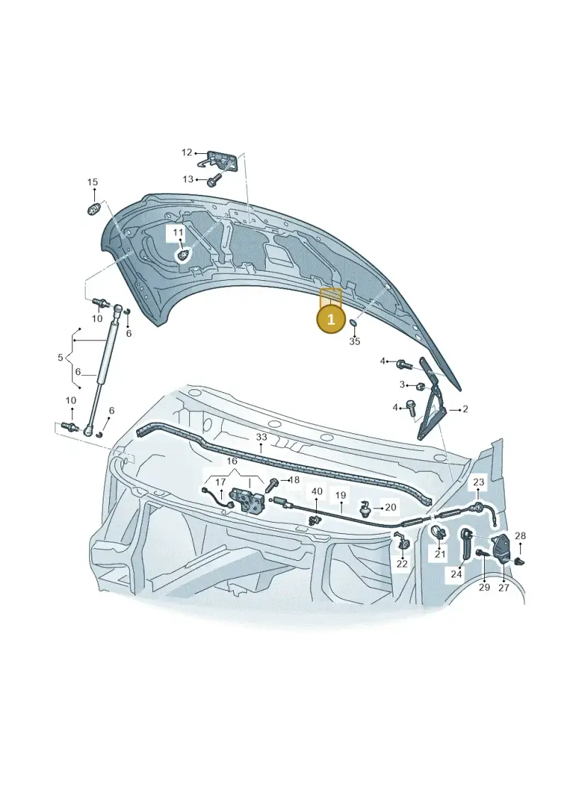 7E0823033H — Volkswagen Caravelle (2015-2019) diagram 861823000, position 1