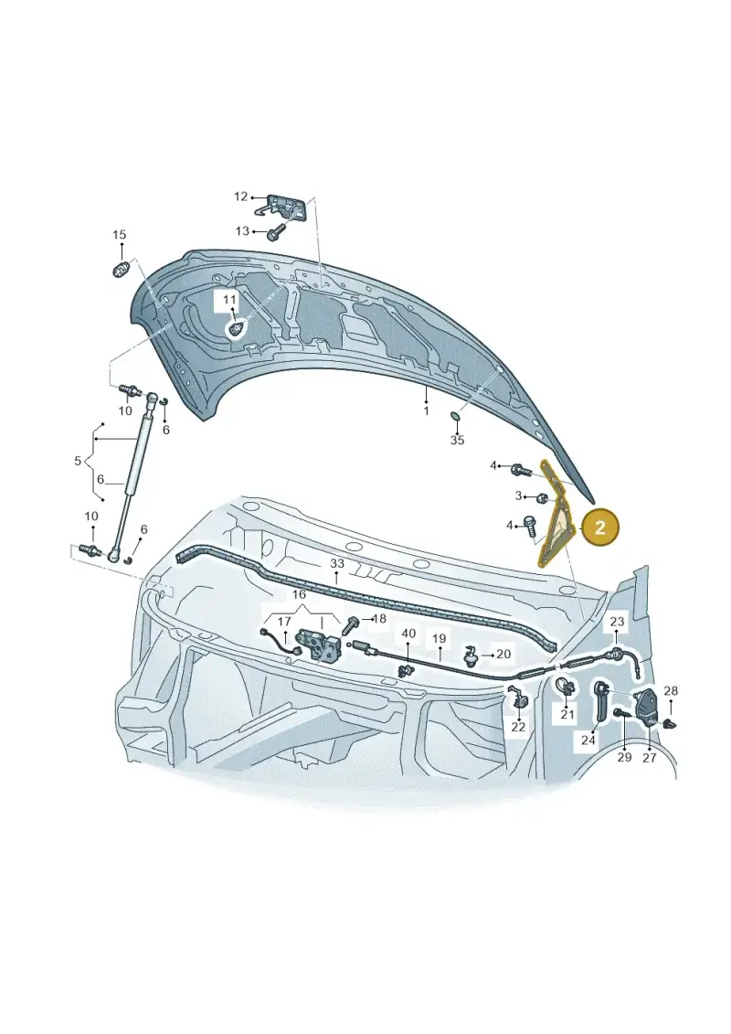 7E0823301B — Volkswagen Caravelle (2015-2019) diagram 861823000, position 2