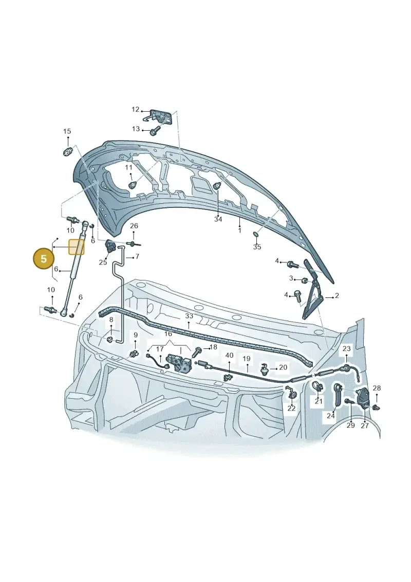 7E0823359 — Volkswagen Transp. caravelle (2011-2015) diagram 410823100, position 5