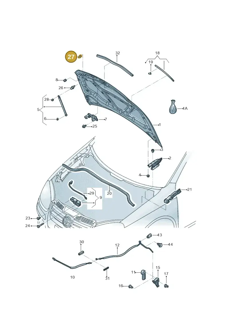 7E0823499 — Volkswagen Golf estate (2009-2013) diagram 684823100, position 27