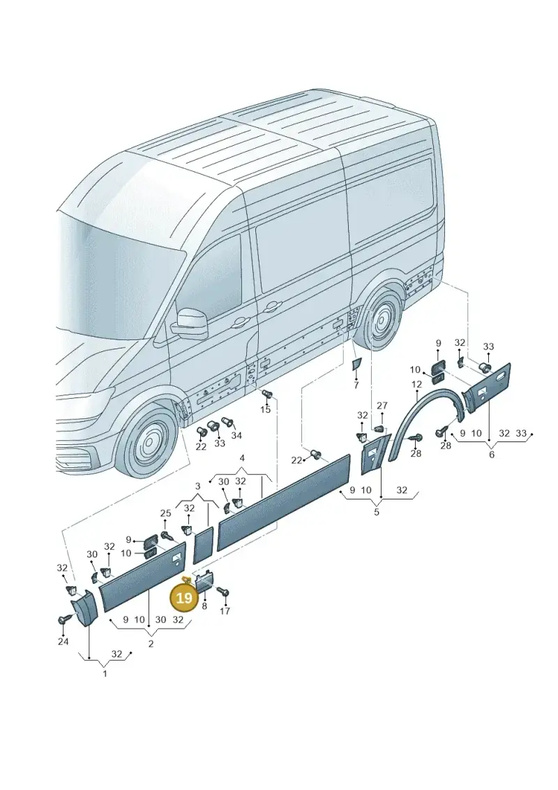 7E0843514 — Volkswagen E-Crafter 35 (2018-2024) diagram 806853300, position 19