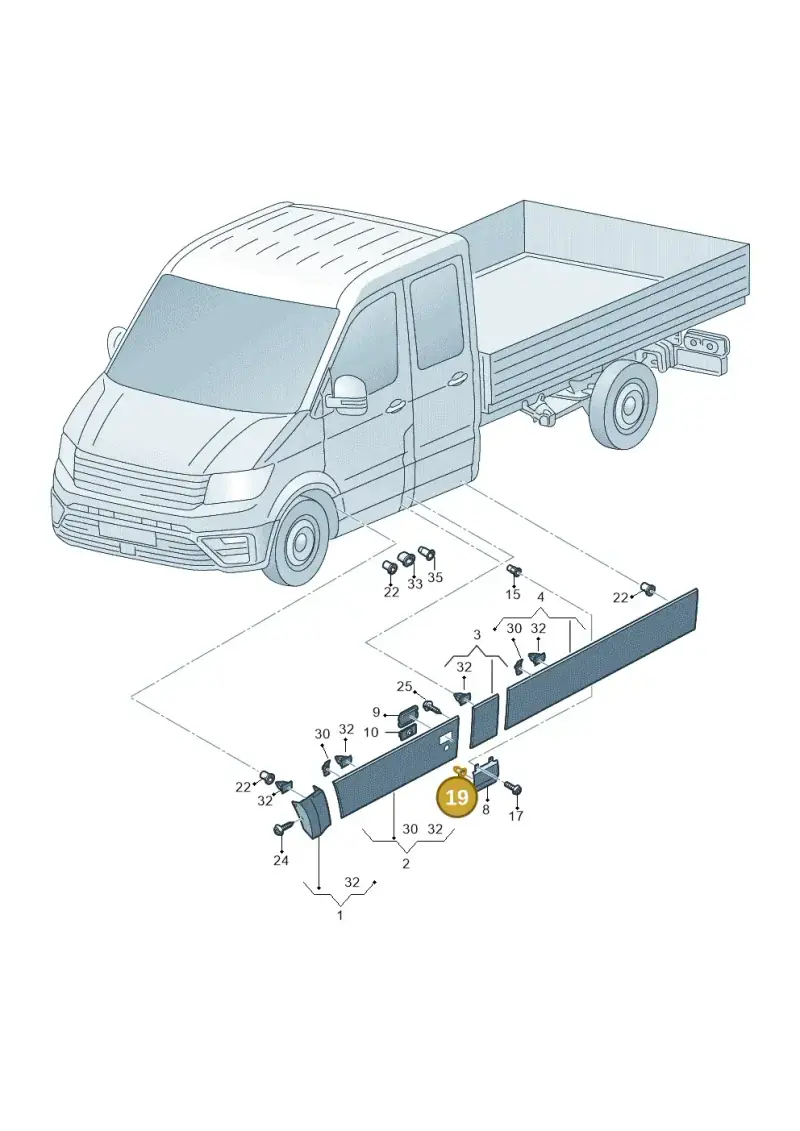 7E0843514 — Volkswagen MAN TGE 35 (2016-2021) diagram 807853300, position 19