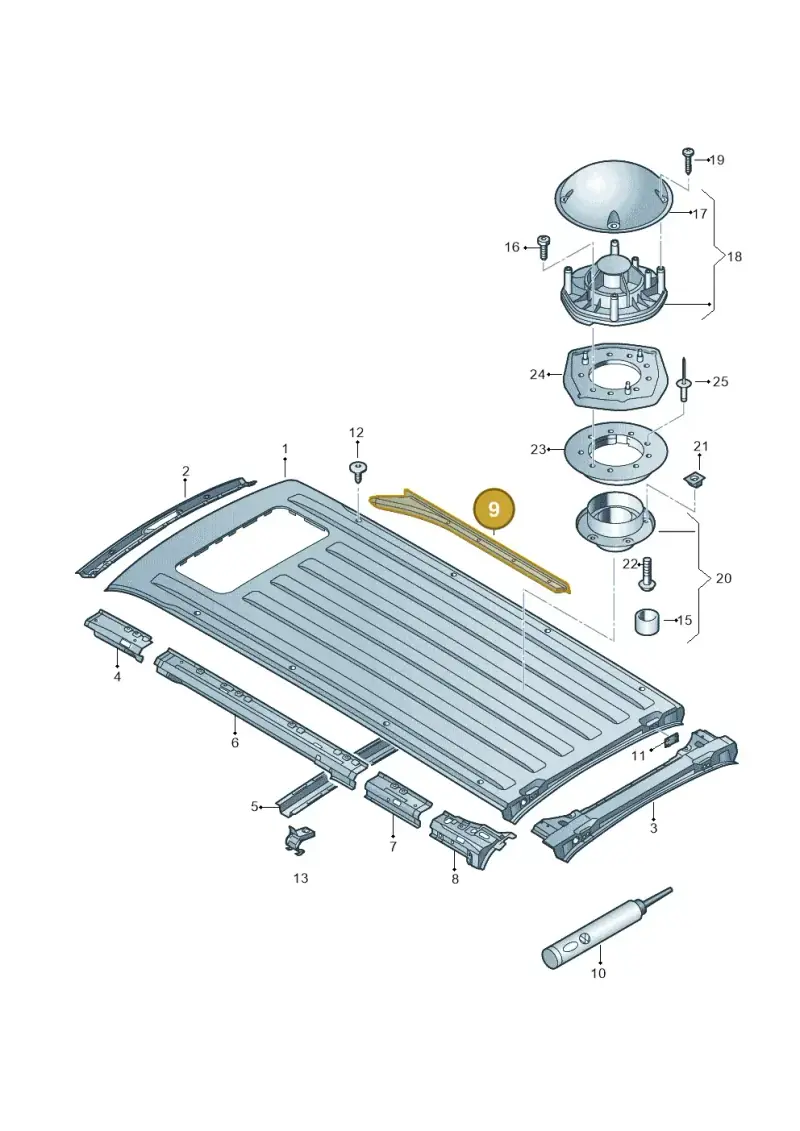7E0843693 — Volkswagen Caravelle (2019-2024) diagram 410817400, position 9