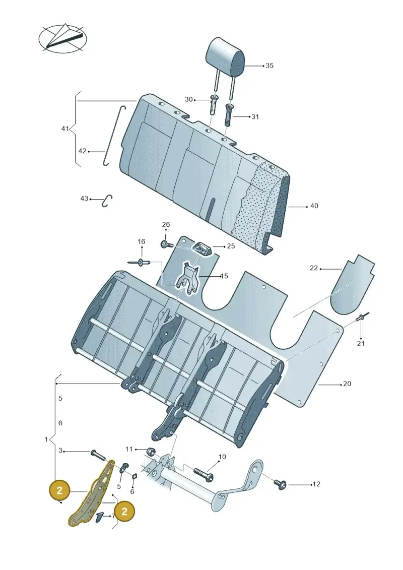 7E0881321C — Volkswagen Caravelle (2019-2024) diagram 861885450, position 2