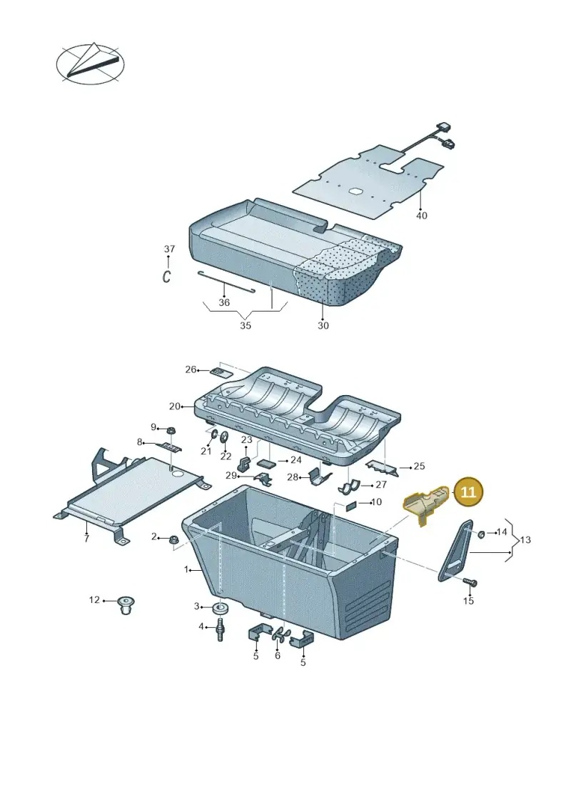 7E0881327C9B9 — Volkswagen Caravelle (2015-2019) diagram 861881100, position 11