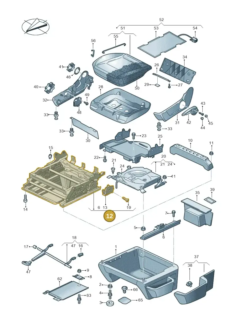 7E0881617F — Volkswagen Transporter Multivan (2019-2024) diagram 861881000, position 12