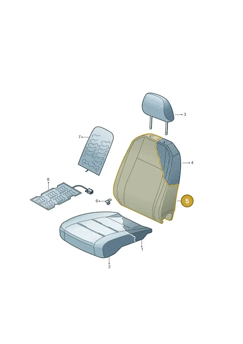 7E0881806DKHVT — Volkswagen Caravelle (2015-2019) diagram 861881700, position 5