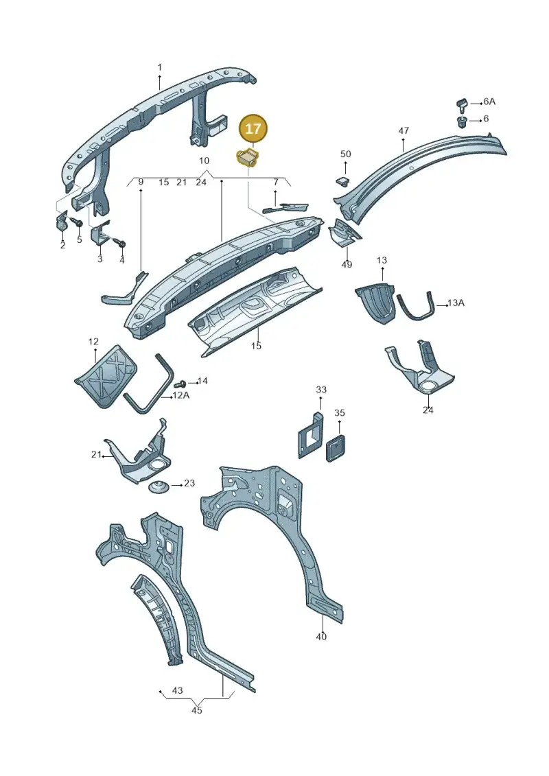 7E0907643 — Volkswagen Transp. caravelle (2011-2015) diagram 410805000, position 17