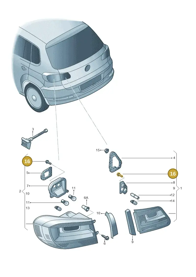 7E0945229 — Volkswagen Tiguan 4Motion (2011-2018) diagram 719945000, position 16