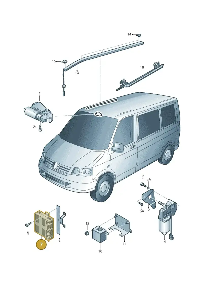 7E0959243E — Volkswagen California Camper (2011-2015) diagram 410959000, position 7