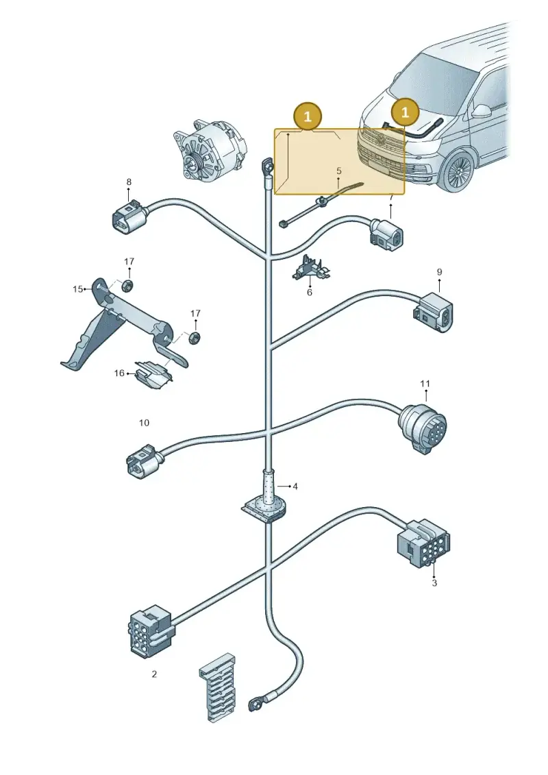 7E0971078AL — Volkswagen Caravelle (2015-2019) diagram 861971120, position 1