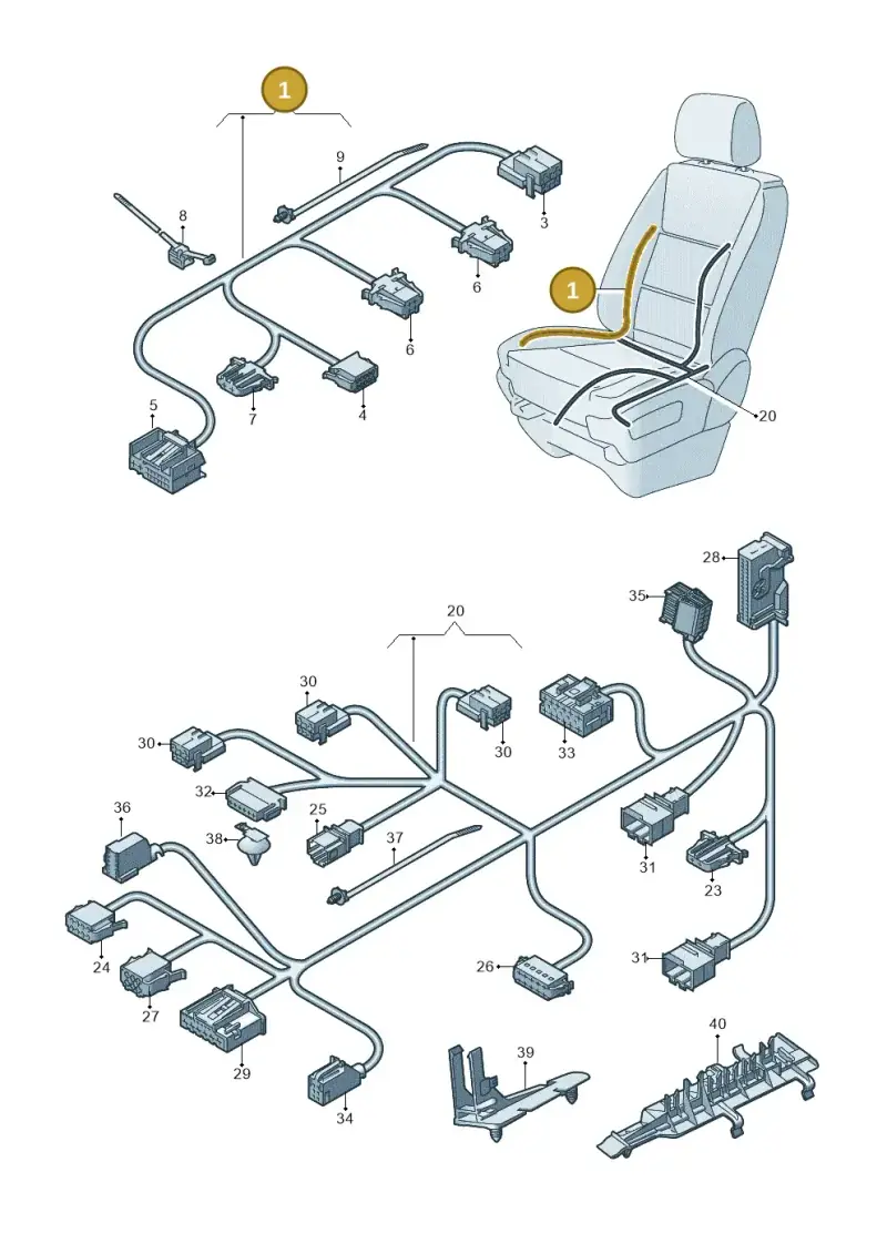7E0971369E — Volkswagen Transporter Multivan (2019-2024) diagram 861972270, position 1