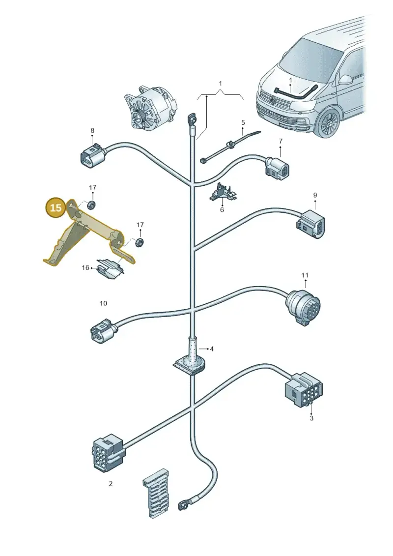 7E0971858 — Volkswagen Caravelle (2015-2019) diagram 861971120, position 15