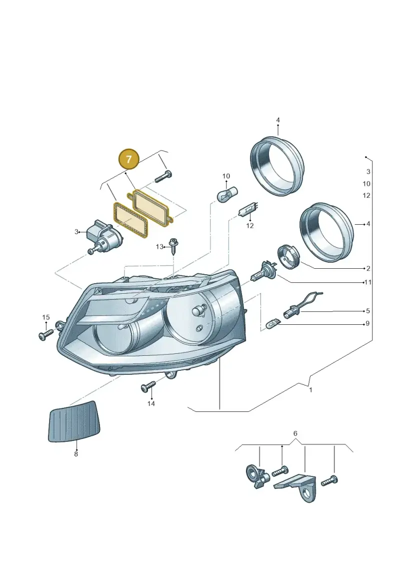 7E0998295 — Volkswagen Transp. caravelle (2011-2015) diagram 679941100, position 7
