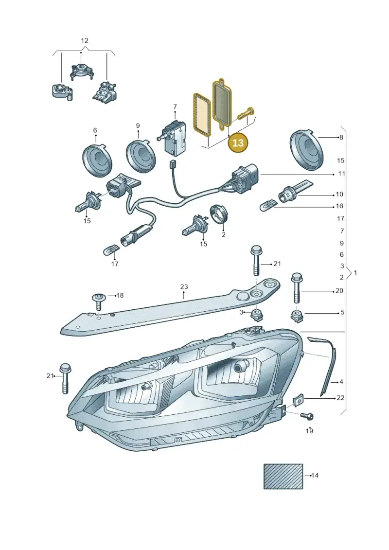7E0998295 — Volkswagen Touran 2,0 BlueMotion (2015-2024) diagram 869941000, position 13