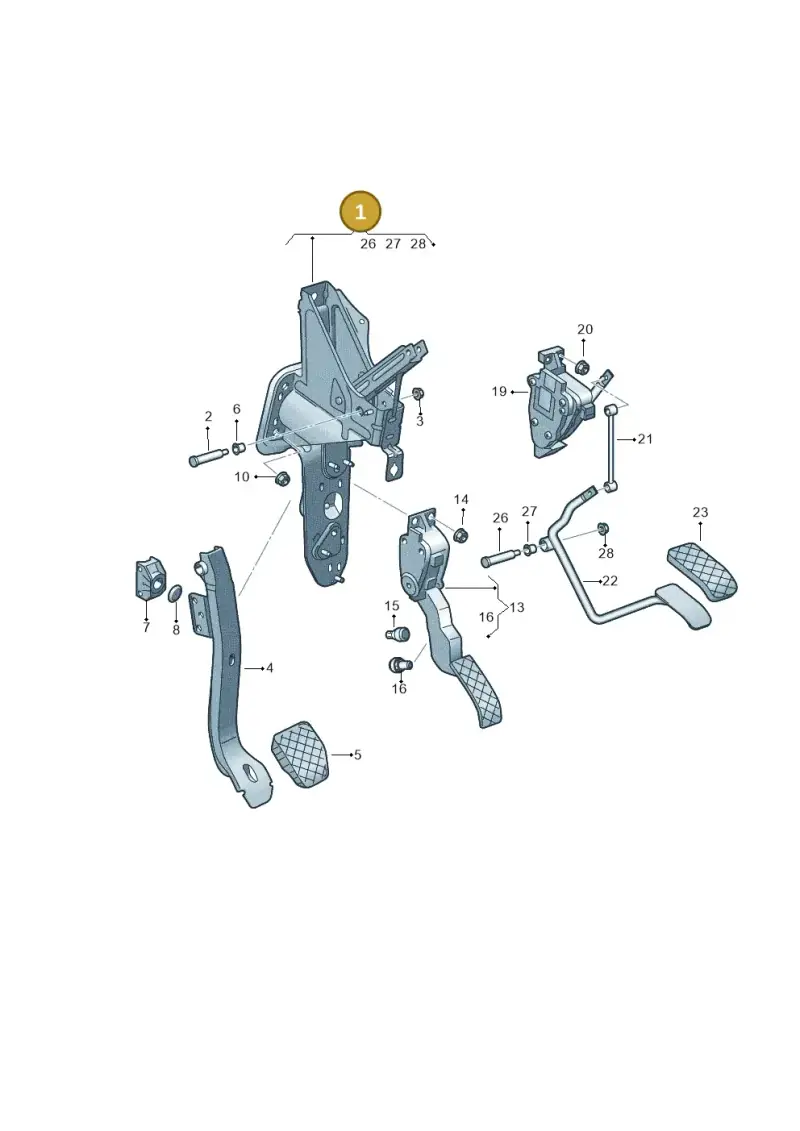 7E1721115D — Volkswagen Transport. multivan (2019-2024) diagram 861721600, position 1
