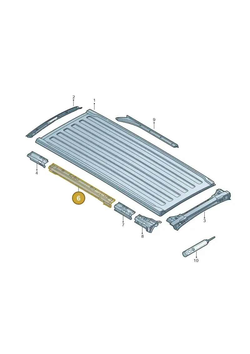 7E1817343B — Volkswagen California Camper (2015-2019) diagram 452817400, position 6