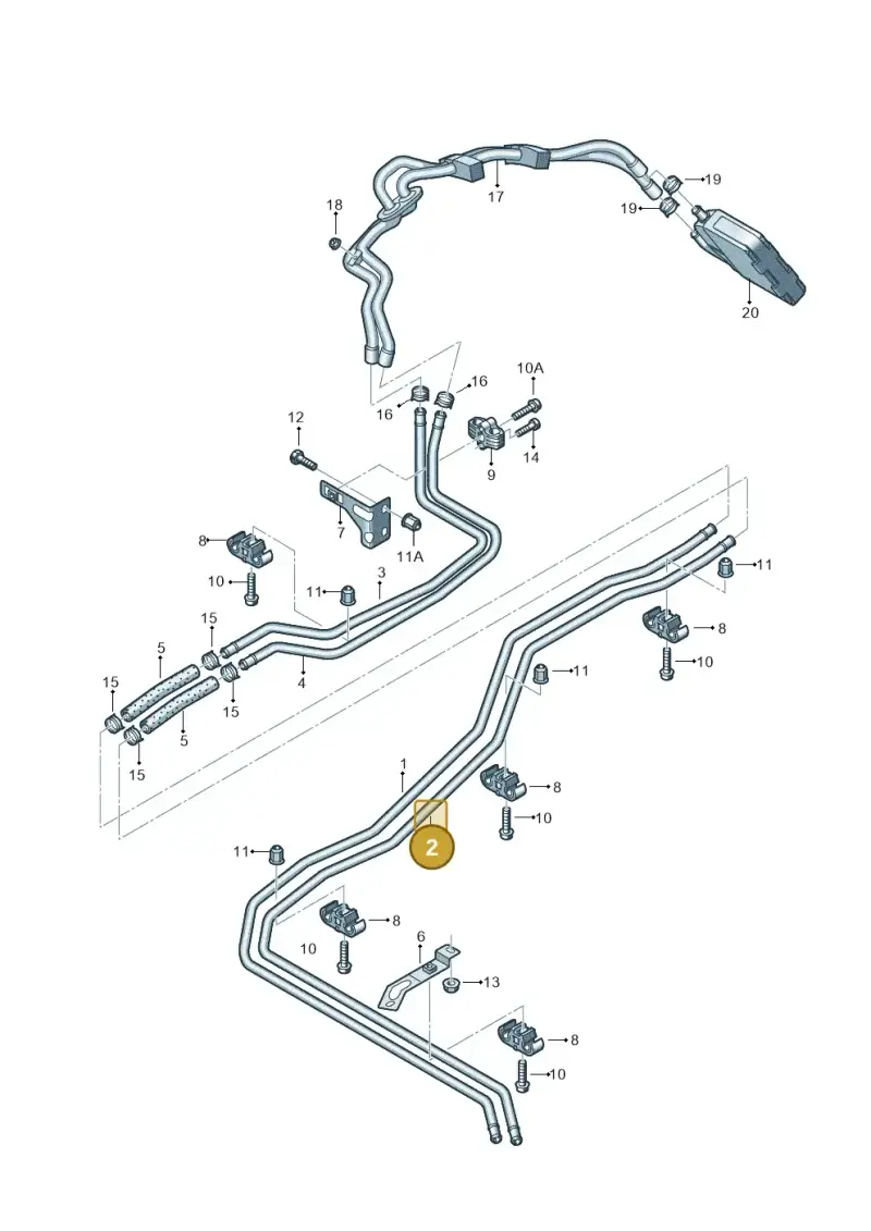 7E1819911 — Volkswagen California Camper (2011-2015) diagram 410819650, position 2