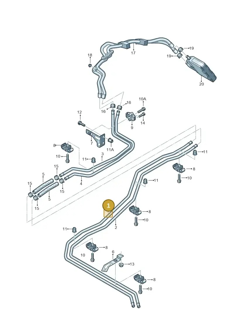 7E1819912 — Volkswagen California Camper (2011-2015) diagram 410819650, position 1