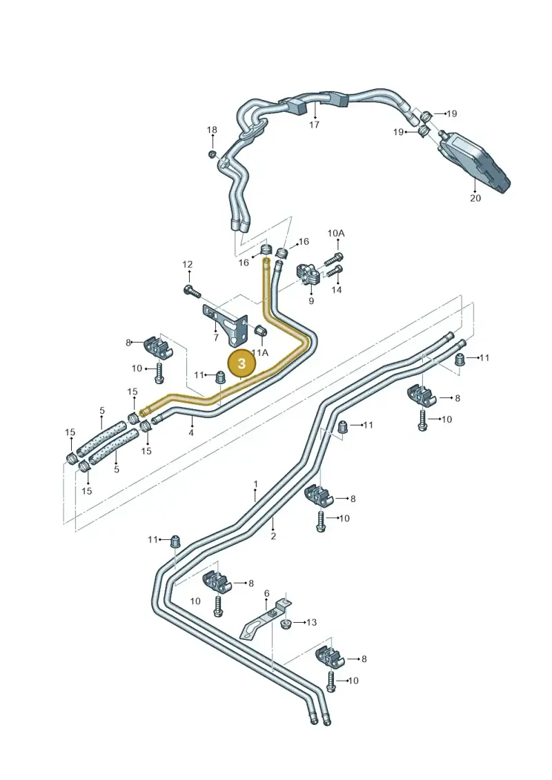7E1819926 — Volkswagen California Camper (2011-2015) diagram 410819650, position 3