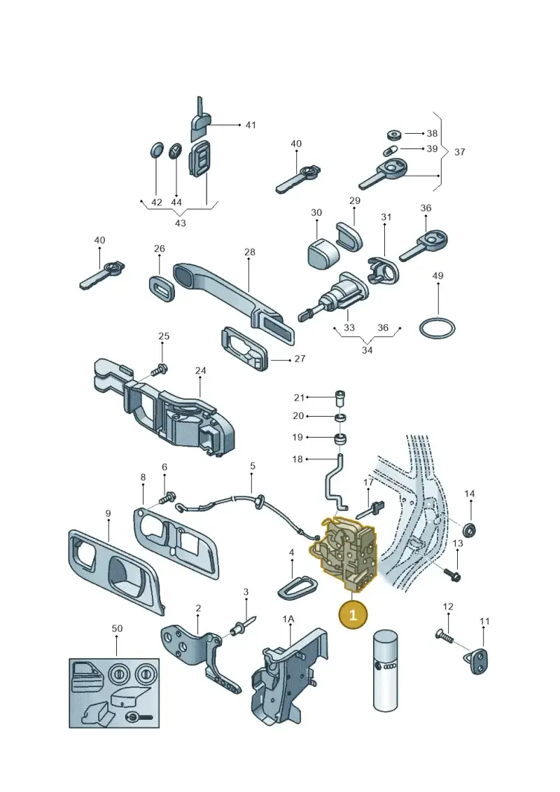7E1837016A — Volkswagen POLO-BRASIL (2002-2006) diagram 376837000, position 1