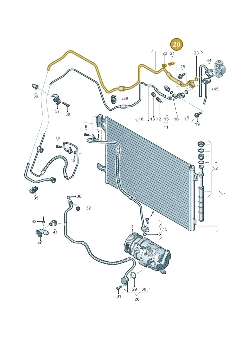 7E2816743 — Volkswagen Caravelle (2015-2019) diagram 861260450, position 20