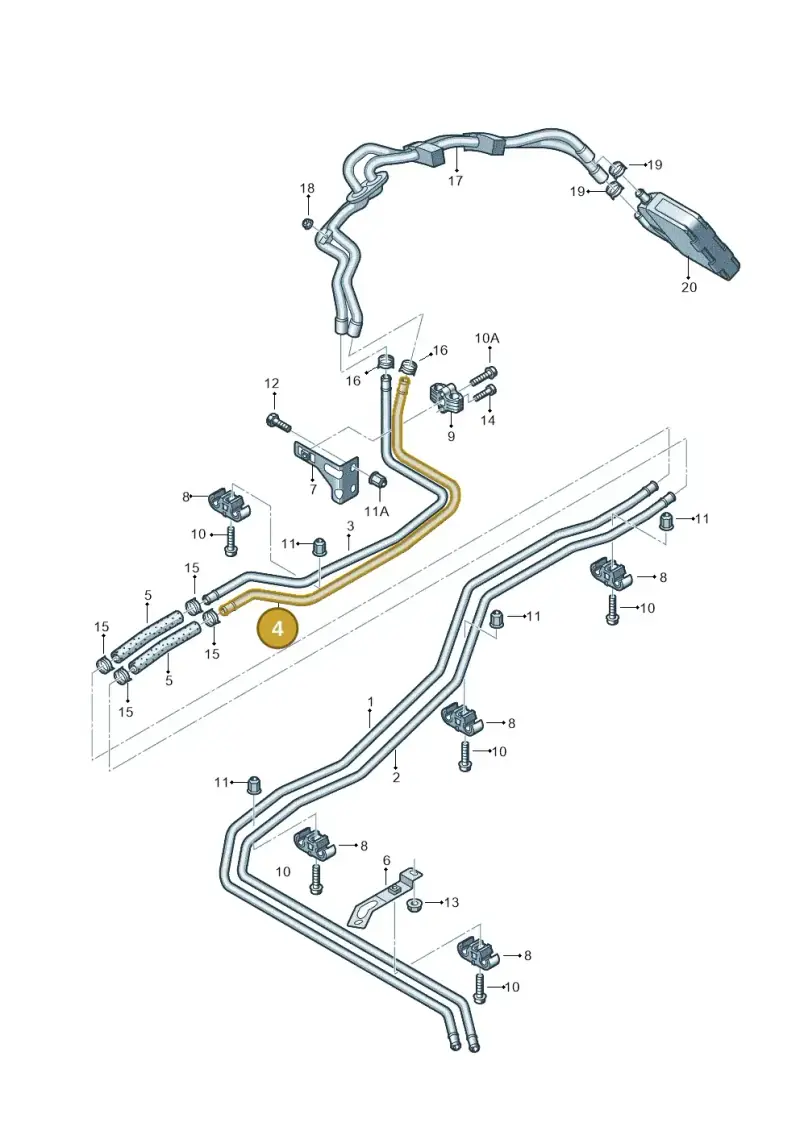 7E3819925 — Volkswagen California Camper (2011-2015) diagram 410819650, position 4