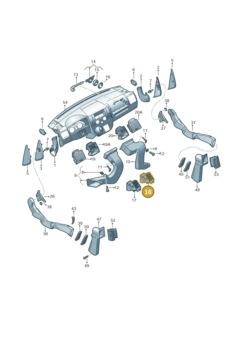 7E5815706C1QB — Volkswagen Transp. caravelle (2011-2015) diagram 679819050, position 18
