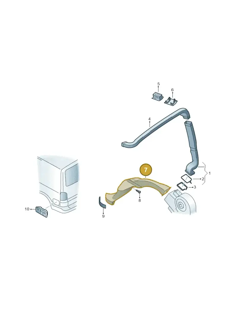 7E5819462 — Volkswagen California Camper (2015-2019) diagram 871819350, position 7